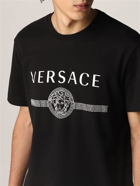 versace t shirt black|Versace T.